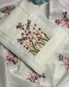Kota Doria Unstitched Suit with Embroidered Dupatta