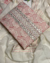 Mul Cotton Unstitched Suit with Embroidered Dupatta