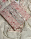 Mul Cotton Unstitched Suit with Embroidered Dupatta