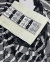 Mul Cotton Unstitched Suit with Monochrome Dupatta