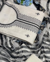 White Mul Cotton Suit Set