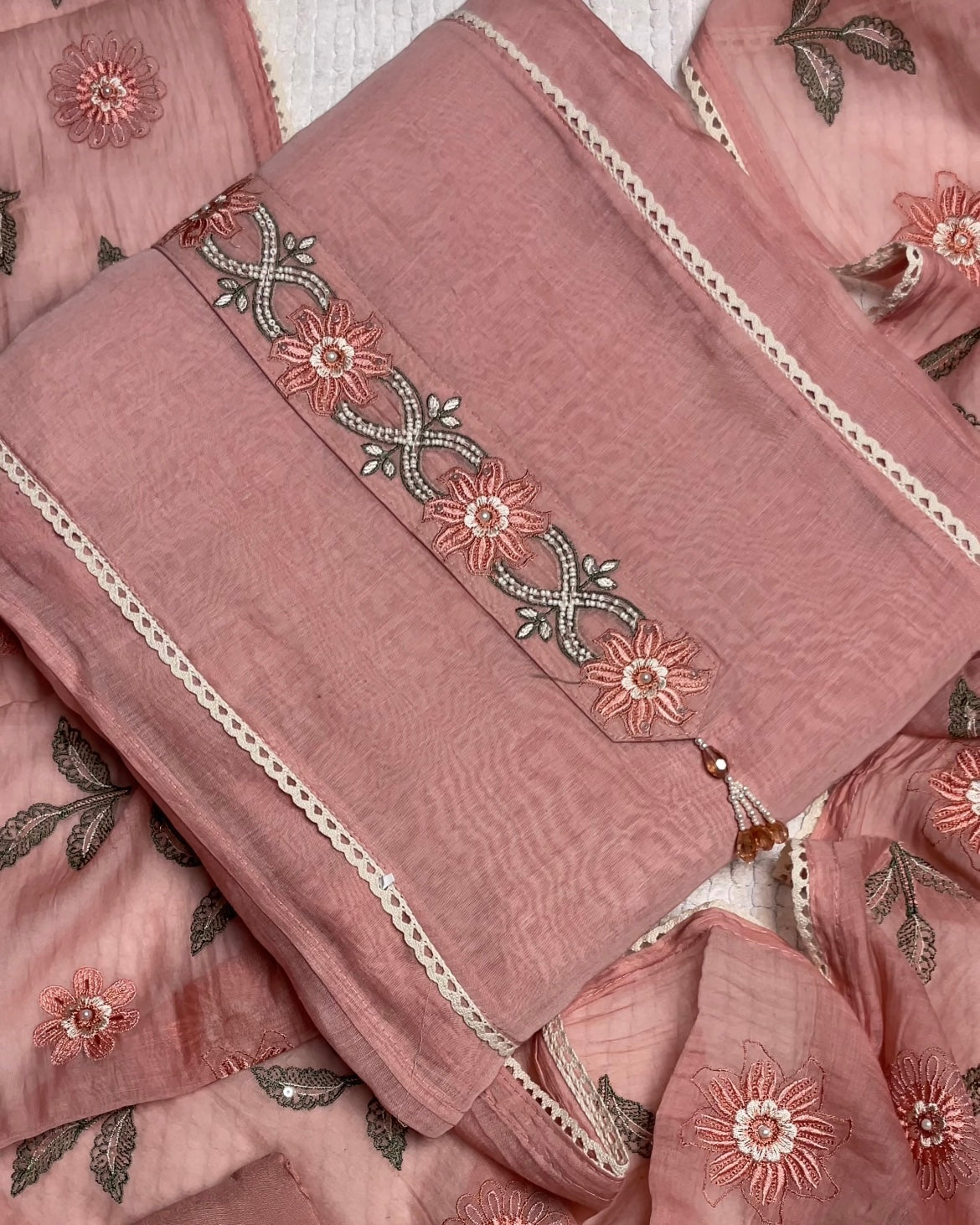 Dusty Rose Mul Cotton Suit Set