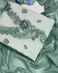 Sea Green Mul Chanderi Suit